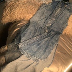 90s grunge Denim Duster